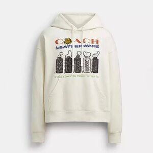 Coach Relaxed Collage Hoodie In Organic Cotton Size Large 🆕
